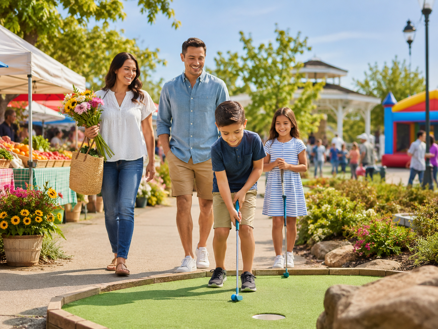 Families enjoying a cheerful day together in the DMV