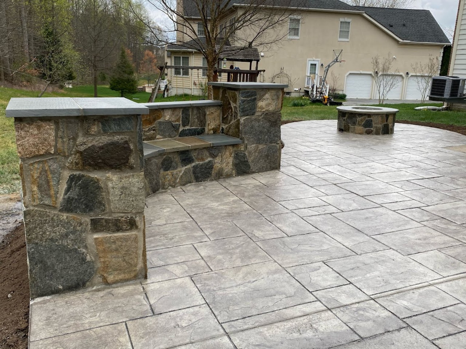 Marco stone patio and fire pit